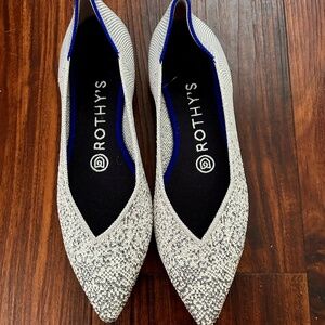Rothy’s The Point Pearl Metallic shoes